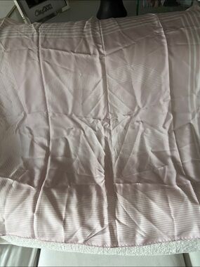 Chanel pale pink silk logo scarf